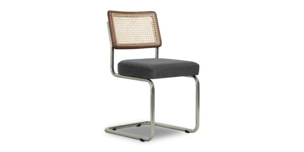 Halden Teak and Rattan Chair with Steel Legs