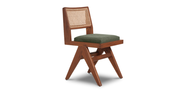 Lyon Armless Teak and Rattan Chair