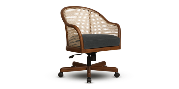Augusta Teak and Rattan Study Chair