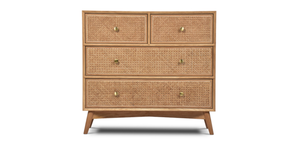Aby Oak and Rattan Dresser