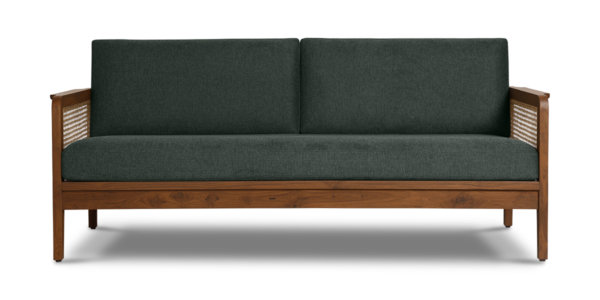 Moira Teak and Rattan Sofa
