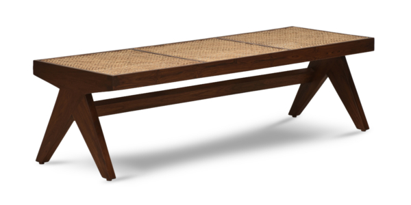 Lyon Teak and Rattan Bench