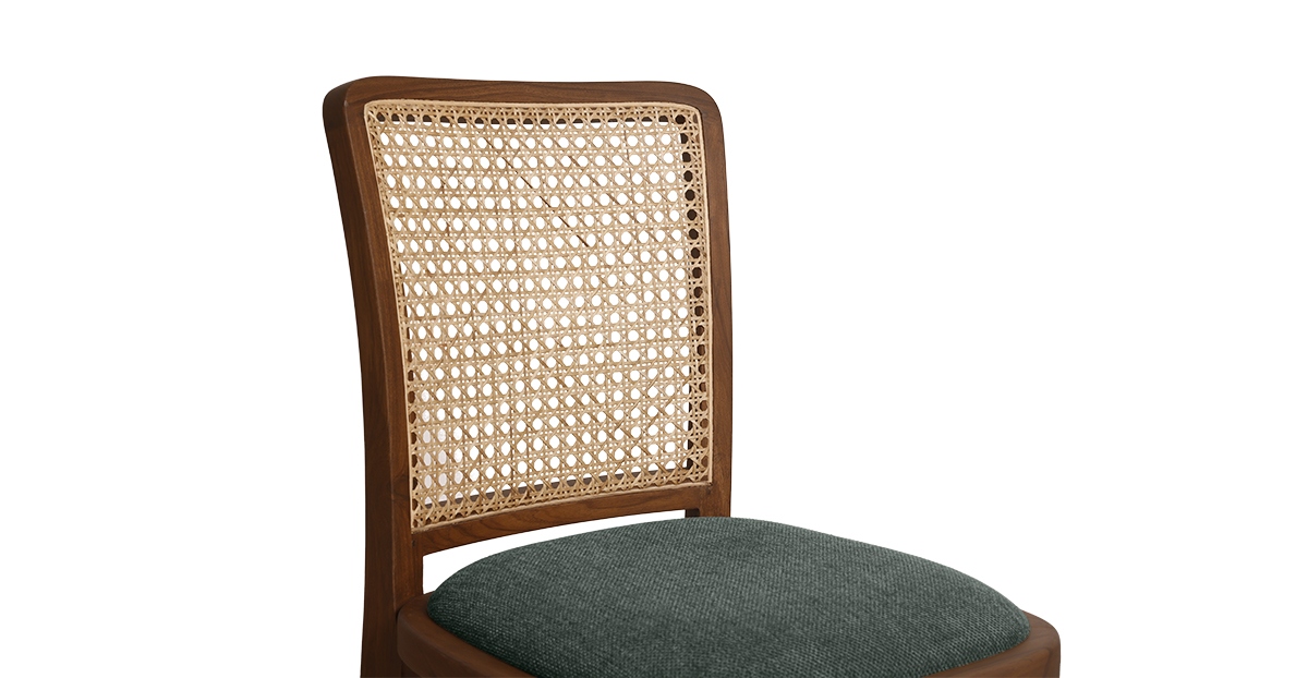 Lap and Dado Como Teak and Rattan Chair - Bingle Pine 6