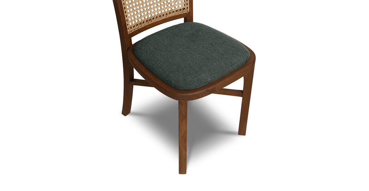 Lap and Dado Como Teak and Rattan Chair - Bingle Pine 7