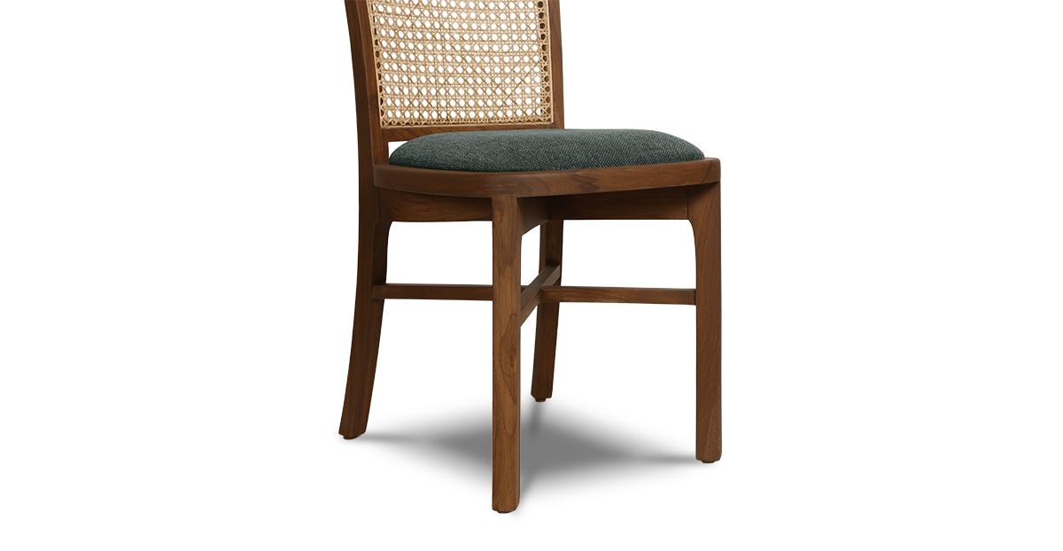 Lap and Dado Como Teak and Rattan Chair - Bingle Pine 8
