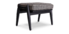 Lap and Dado Aden Oak Footstool - Black 1