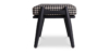 Lap and Dado Aden Oak Footstool - Black 2