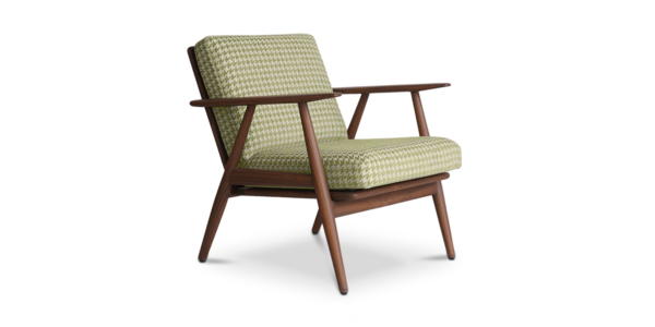 Aden Teak Lounge Chair Houndstooth