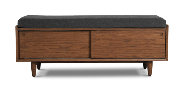 Merca Oak Storage Bench - Teak Finish