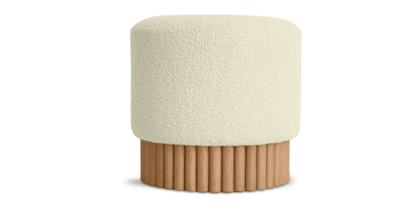 Oslo Oak Bouclé Ottoman