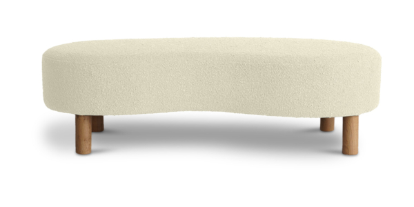 Trosa Oak Bouclé Bench
