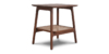 Cavan Teak Side Table with Rattan Shelf 2