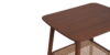 Cavan Teak Side Table with Rattan Shelf 4