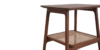 Cavan Teak Side Table with Rattan Shelf 5