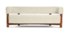 Lap and Dado Aveta Oak Boucle Sofa Teak Finish - Ovis Ivory 1