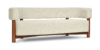 Lap and Dado Aveta Oak Boucle Sofa Teak Finish - Ovis Ivory 2