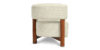 Lap and Dado Aveta Oak Boucle Sofa Teak Finish - Ovis Ivory 3