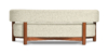Lap and Dado Aveta Oak Boucle Sofa Teak Finish - Ovis Ivory 4