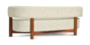 Lap and Dado Aveta Oak Boucle Sofa Teak Finish - Ovis Ivory 5