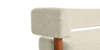 Lap and Dado Aveta Oak Boucle Sofa Teak Finish - Ovis Ivory 6