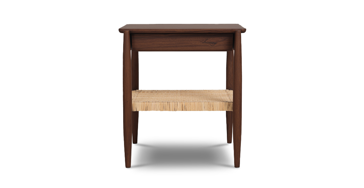 Lap and Dado Elda Teak and Rattan Side Table 1
