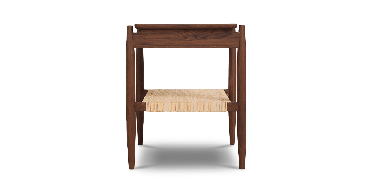 Lap and Dado Elda Teak and Rattan Side Table 3