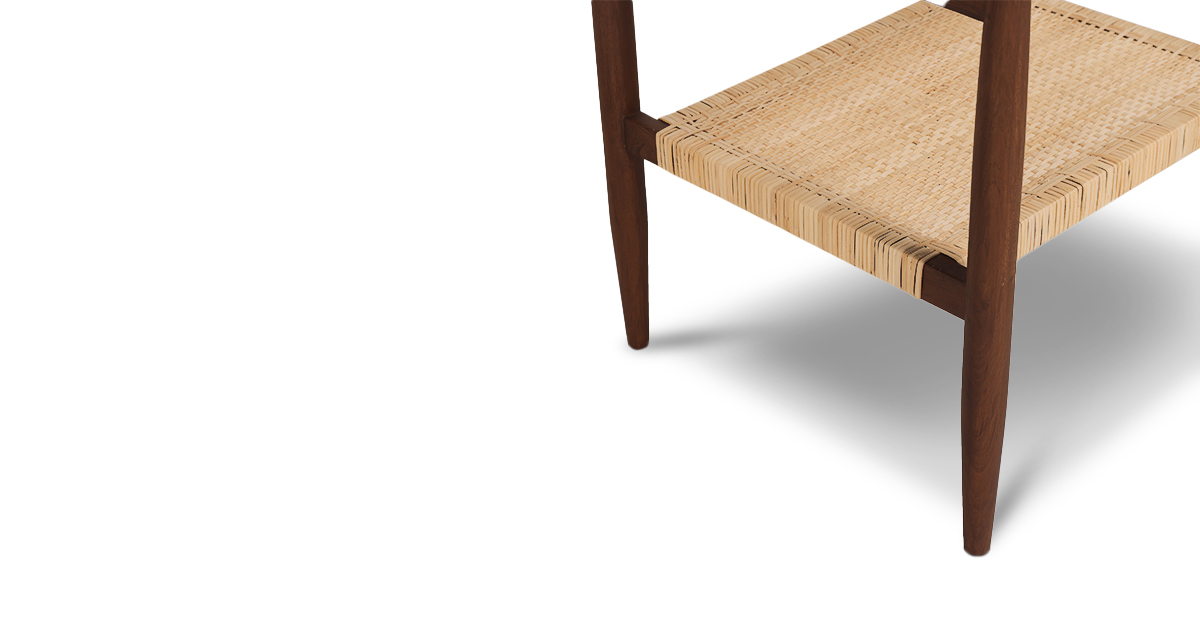 Lap and Dado Elda Teak and Rattan Side Table 7