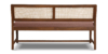 Lap and Dado Malda Teak and Rattan Armless Bench - Bingle Terracotta 3