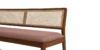 Lap and Dado Malda Teak and Rattan Armless Bench - Bingle Terracotta 5