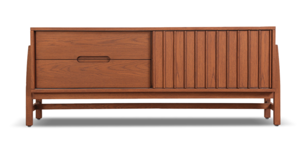 Dali Oak Media Console - Teak Finish