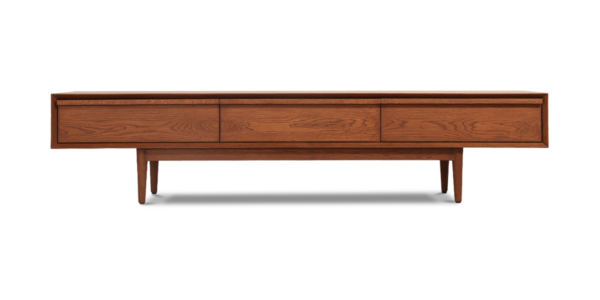 Homs Oak Media Unit - Teak Finish