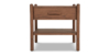 Lap and Dado Garo Oak Side Table - Teak Finish 1