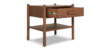 Lap and Dado Garo Oak Side Table - Teak Finish 4