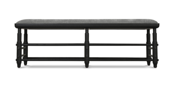 Ankara Oak Bench - Black Finish